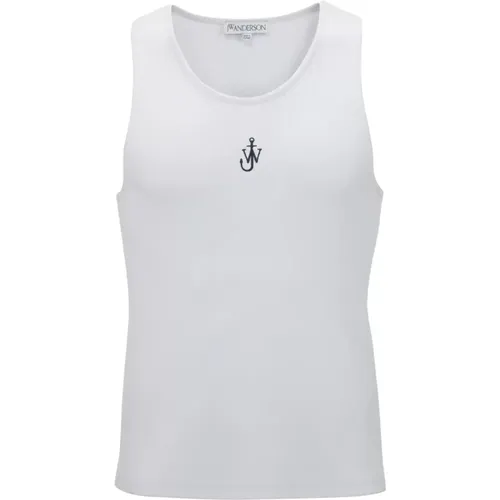 Anchor Embroidered Sleeveless Top , male, Sizes: S, M - JW Anderson - Modalova