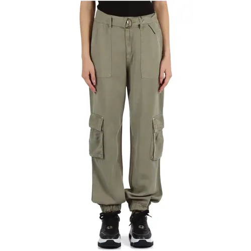 Cargo Lyocell Hose mit Knopfverschluss , Damen, Größe: W30 - Guess - Modalova