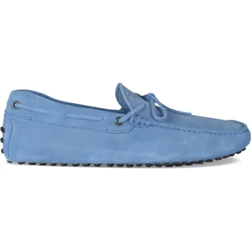 Hellblaue Wildleder-Loafers , Herren, Größe: 40 1/2 EU - TOD'S - Modalova
