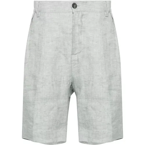 Linen Shorts with Side and Back Pockets , male, Sizes: M - Sease - Modalova