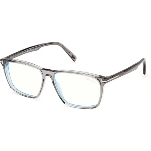 Glasses, unisex, , Size: 56 MM Grey Striped Eyewear Frames - Tom Ford - Modalova