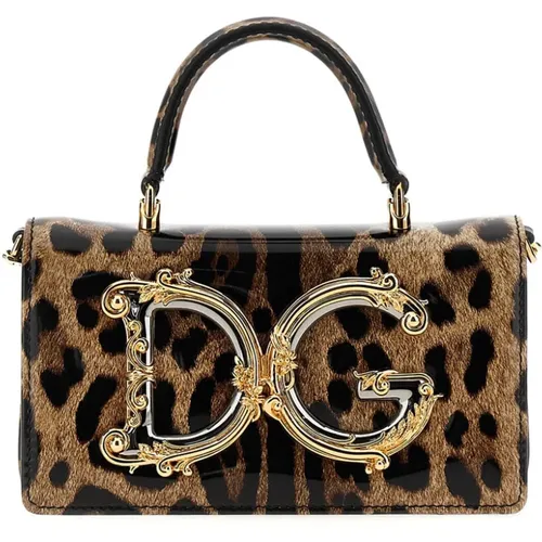 Stylish Crossbody Bag with Charm Detail , female, Sizes: ONE SIZE - Dolce & Gabbana - Modalova