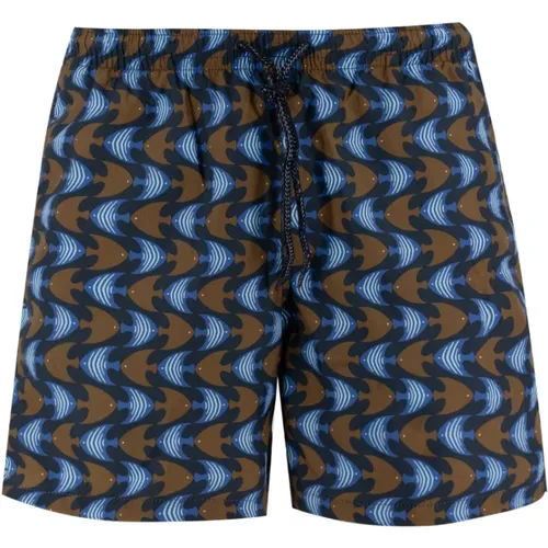 Abstract Pattern Swimwear Boxer Shorts , male, Sizes: 2XL, M - Drumohr - Modalova