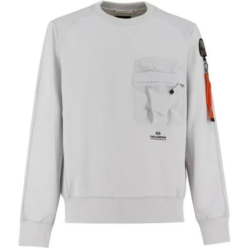 Modern Crewneck Sweatshirt with Orange Puller , male, Sizes: 2XL, L - Parajumpers - Modalova