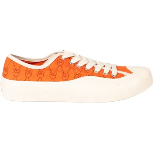 Sneakers mit Runder Spitze und Logo - pinko - Modalova