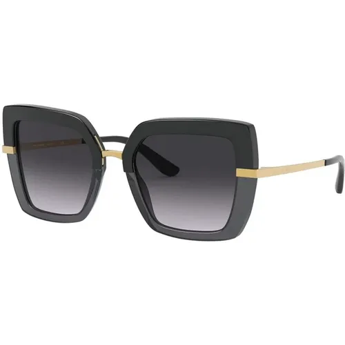 Quadratische Multicolor Sonnenbrille Dg4373 , Damen, Größe: 52 MM - Dolce & Gabbana - Modalova