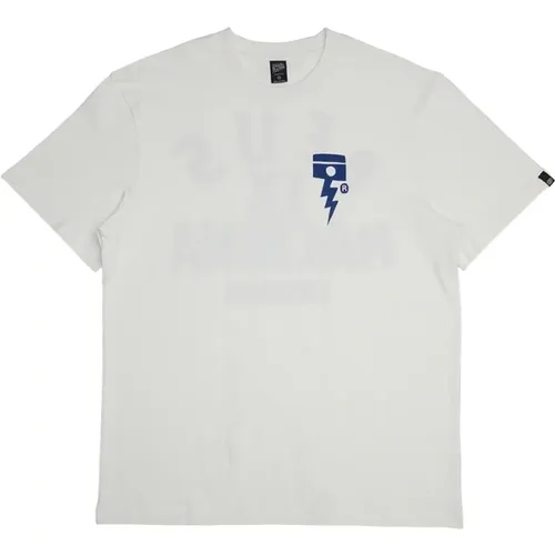 T-Shirts, male, , Size: XL Blue Print Box Fit Tee - Deus Ex Machina - Modalova