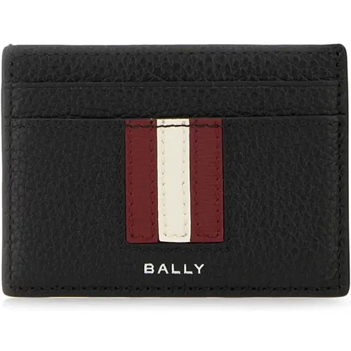 Wallets & Cardholders, male, , Size: ONE SIZE Leather Card Holder Wallet - Bally - Modalova