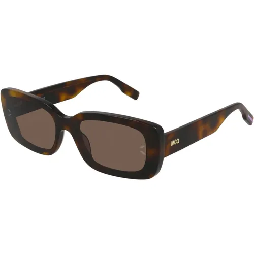 McQ Sunglasses in Havana/ , female, Sizes: 57 MM - alexander mcqueen - Modalova