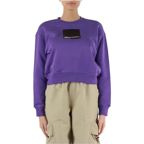 Baumwolle Logo Sweatshirt , Damen, Größe: S - Karl Lagerfeld - Modalova