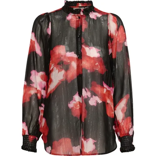 Blouses, female, , Size: L Red Floral Mist Shirt Blouse - InWear - Modalova