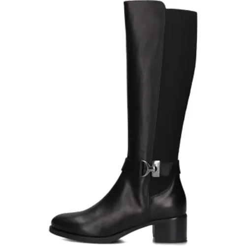 Elegante Schwarze Lederstiefel - Nerogiardini - Modalova