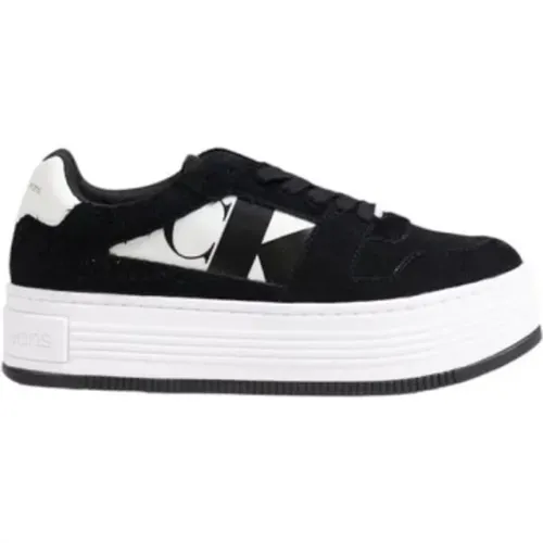 Sneakers, female, , Size: 9 US Leather Low Top Sneakers - Calvin Klein Jeans - Modalova