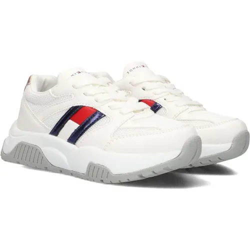 Weiße Low Top Mädchen Sneakers - Tommy Hilfiger - Modalova