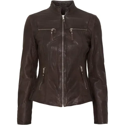 Leather Jacket , female, Sizes: S, 2XL, M, 4XL, L, XL, 3XL - Notyz - Modalova