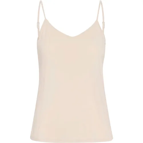 Sliptop Bluse Nude Cream - Cream - Modalova