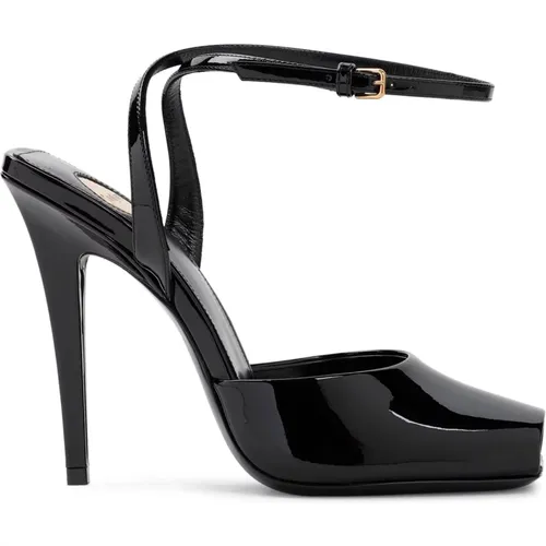 Patent Leather Pumps , female, Sizes: 7 UK, 4 1/2 UK, 3 1/2 UK, 6 UK, 5 1/2 UK, 5 UK, 3 UK, 4 UK - Saint Laurent - Modalova