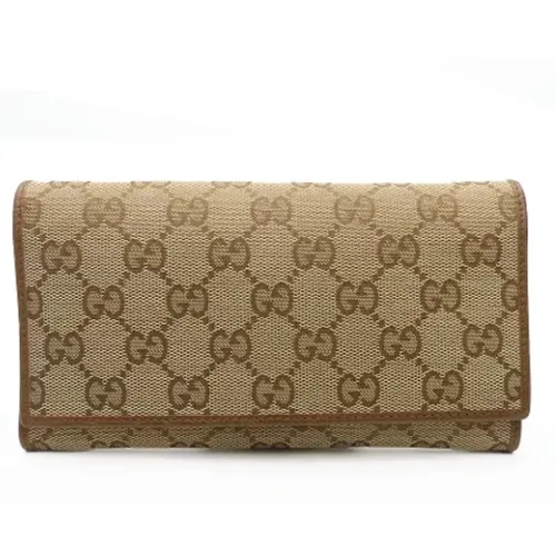 Pre-owned Wallets, female, , Size: ONE SIZE Pre-owned Canvas wallets - Gucci Vintage - Modalova