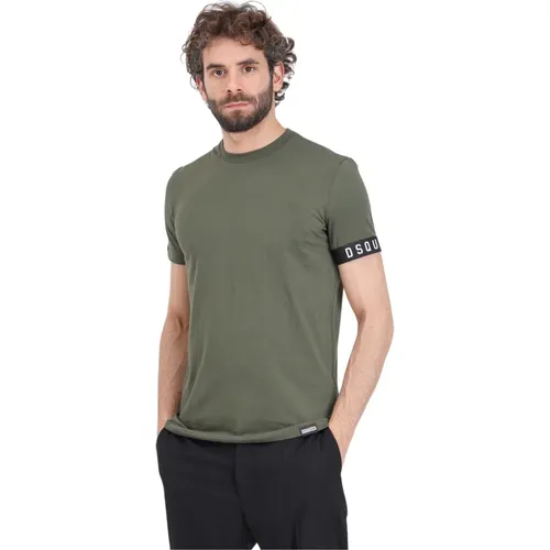 Taped T-Shirt Men Dark , male, Sizes: 2XL, S, L, M, XL - Dsquared2 - Modalova
