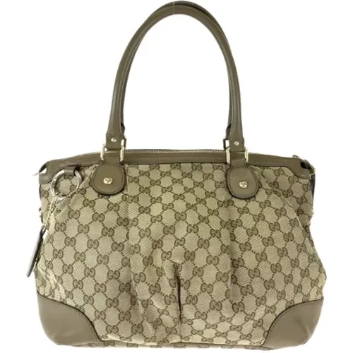 Pre-owned Tote Bags, female, , Size: ONE SIZE Pre-owned Canvas gucci-bags - Gucci Vintage - Modalova