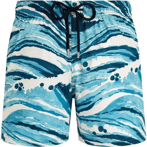 Moorise Swimshort Storm Blue Design , male, Sizes: L, XL, M - Maison Kitsuné - Modalova