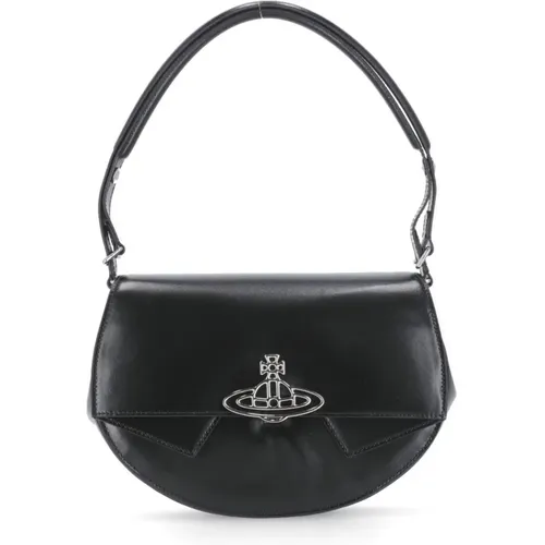 Schwarze Leder-Schultertasche - Vivienne Westwood - Modalova