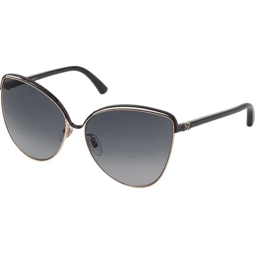 Schwarze/Goldene Sonnenbrille mit Grauem Verlauf , Damen, Größe: 62 MM - Nina Ricci - Modalova