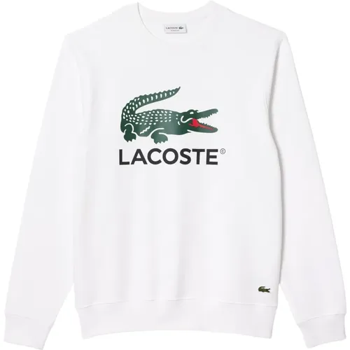 Sweatshirts, male, , Size: L Men's Corduroy Sweatshirt with Front Logo - Lacoste - Modalova