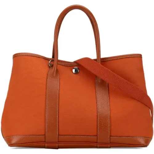 Pre-owned Tote Bags, female, , Size: ONE SIZE Pre-owned Canvas handbags - Hermès Vintage - Modalova