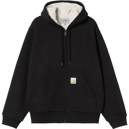 Zip-throughs, male, , Size: L Active Sweat Jacket - Carhartt WIP - Modalova