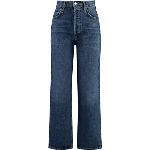 Klassische 5-Pocket Straight-Leg Jeans , Damen, Größe: W28 - Agolde - Modalova