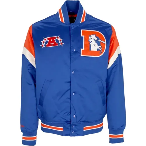 Bomber Jackets, male, , Size: XL Denver Broncos Bomber Jacket NFL Team Colors - Mitchell & Ness - Modalova