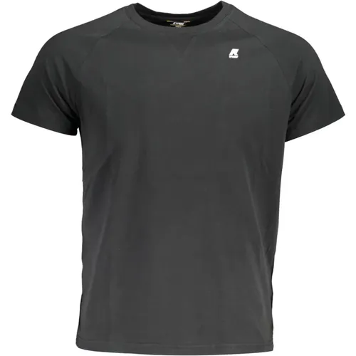 Kurzarm Logo T-Shirt Schwarz , Herren, Größe: M - K-way - Modalova