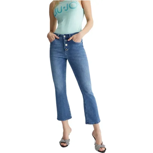 Denim Bootcut Cropped Jeans , female, Sizes: W32 - Liu Jo - Modalova