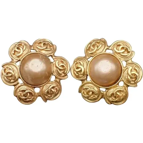 Pre-owned Metal earrings , female, Sizes: ONE SIZE - Chanel Vintage - Modalova