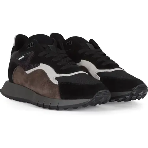 Contrast Detail Leather and Fabric Sneakers , male, Sizes: 11 UK, 6 UK, 5 UK, 7 UK, 10 UK - Antony Morato - Modalova