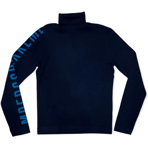 Turtlenecks, male, , Size: XL Navy Regular Pull Sweater - Bikkembergs - Modalova