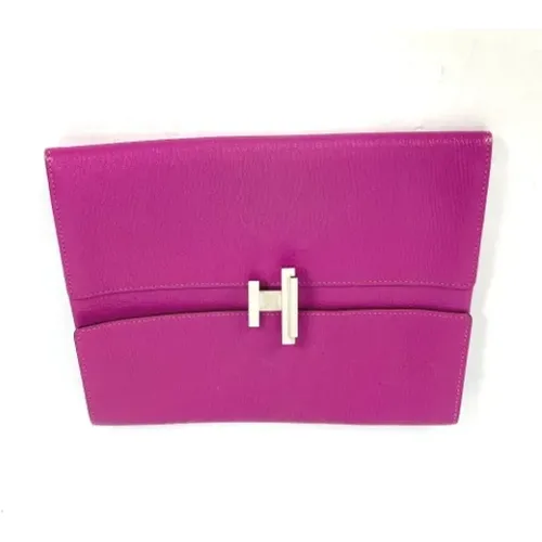 Pre-owned Clutches, female, , Size: ONE SIZE Pre-owned Leather clutches - Hermès Vintage - Modalova