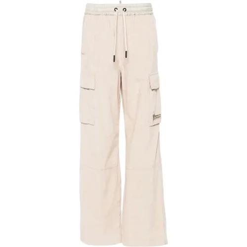 Rosa Cordhose mit Cargotaschen , Damen, Größe: M - Moncler - Modalova