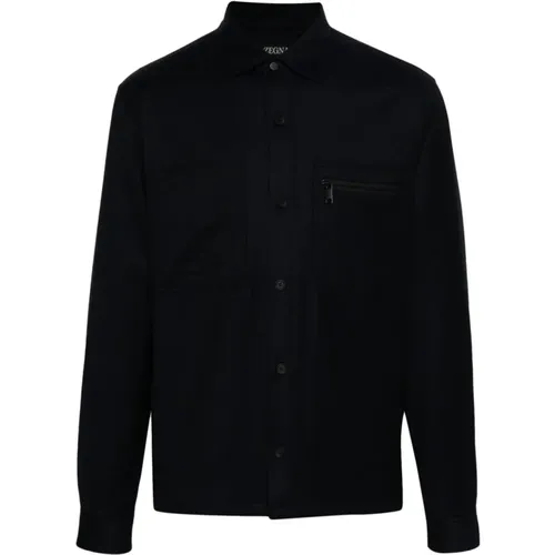 Wool Shirt , male, Sizes: M - Ermenegildo Zegna - Modalova