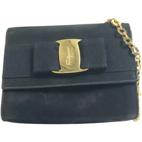 Pre-owned Cross Body Bags, female, , Size: ONE SIZE Pre-owned Leather shoulder-bags - Salvatore Ferragamo Pre-owned - Modalova