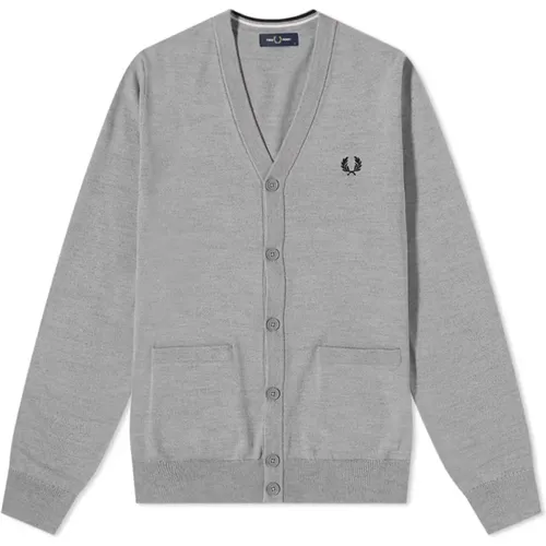 Merino Cotton Classic Cardigan , male, Sizes: XL - Fred Perry - Modalova