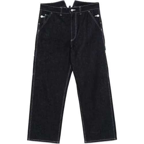 Straight Jeans, male, , Size: S Denim Trousers with Contrast Stitching - Junya Watanabe - Modalova