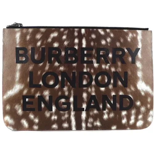 Pre-owned Clutches, female, , Size: ONE SIZE Pre-owned Leather handbags - Burberry Vintage - Modalova