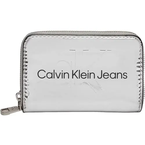 Wallets & Cardholders, female, , Size: ONE SIZE Compact Polyurethane Small Wallet Collection - Calvin Klein Jeans - Modalova