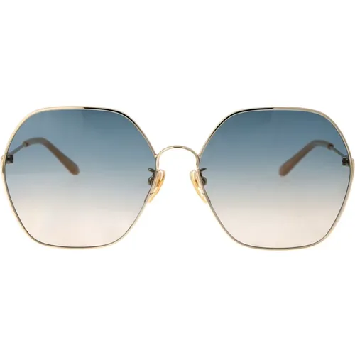 Sunglasses, female, , Size: 61 MM Stunning Metal Sunglasses - Model Ch0169Sa - Chloé - Modalova