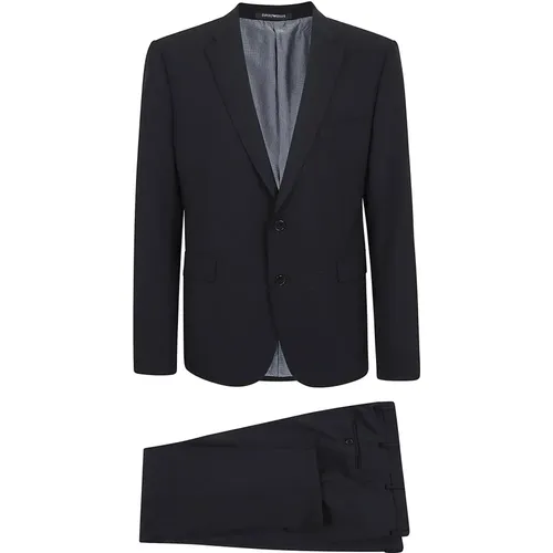 Single Breasted Suits, male, , Size: 2XL Suit for Men Aw24 - Emporio Armani - Modalova