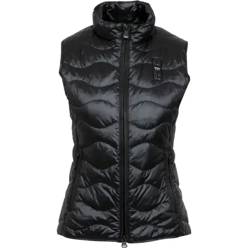Vests, female, , Size: L Check Pattern Water Repellent Jacket - Blauer - Modalova