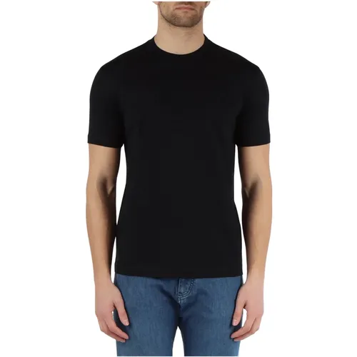 Essential Cotton T-shirt with Printed Logo , male, Sizes: L - Emporio Armani - Modalova