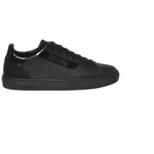 Schwarze Sneakers , Herren, Größe: 40 EU - Moschino - Modalova